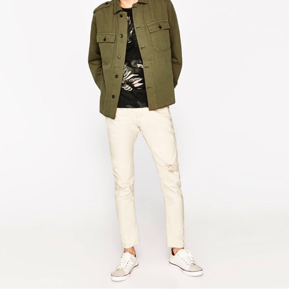 Zara Skinny fit jeans in color Ecru